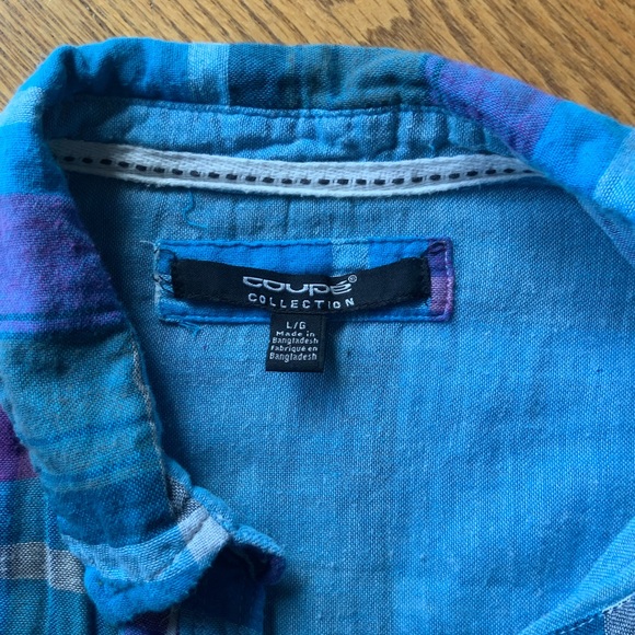 Coupe cotton checkered button down shirt - Picture 4 of 7